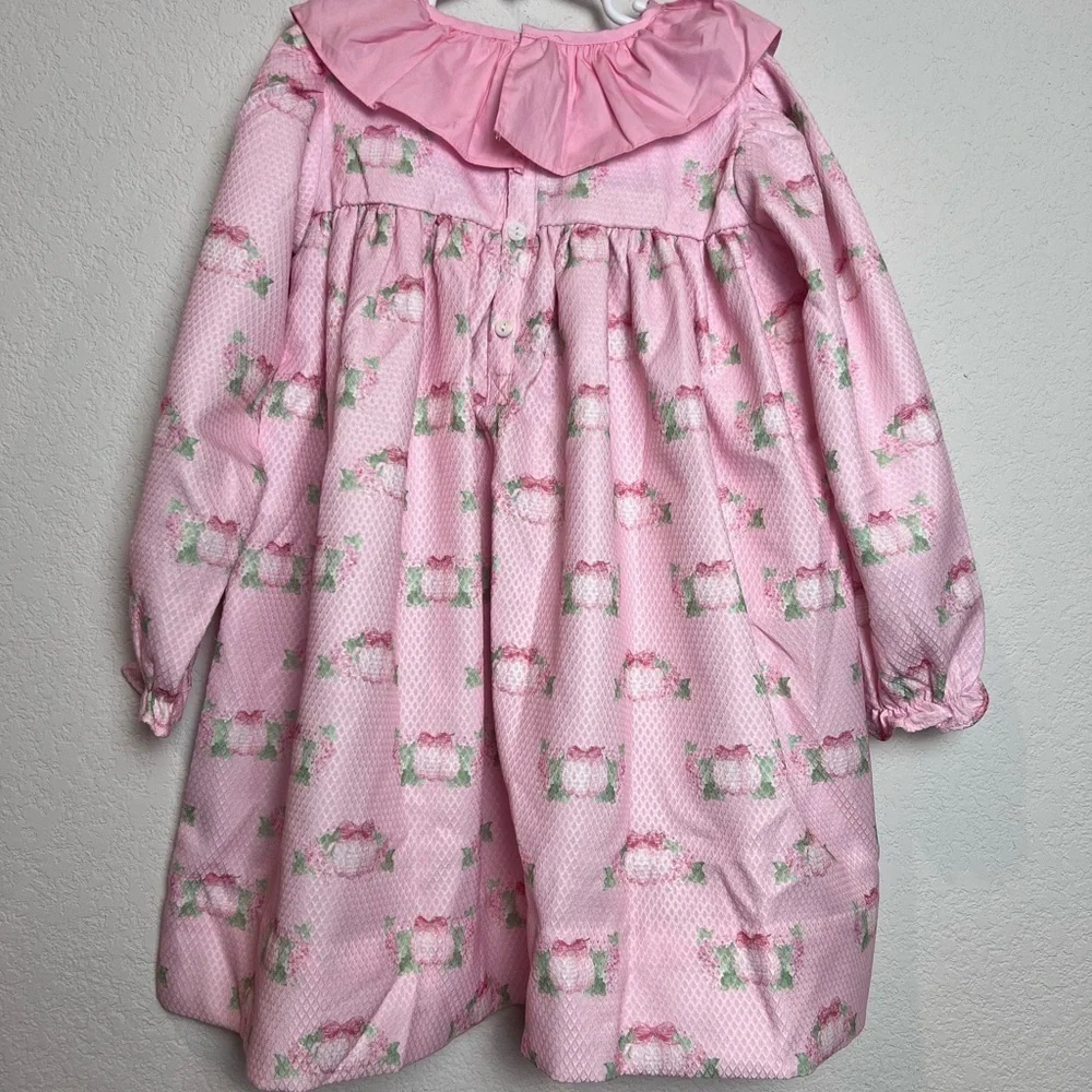Adorable Pink Floral Kids Nightgown